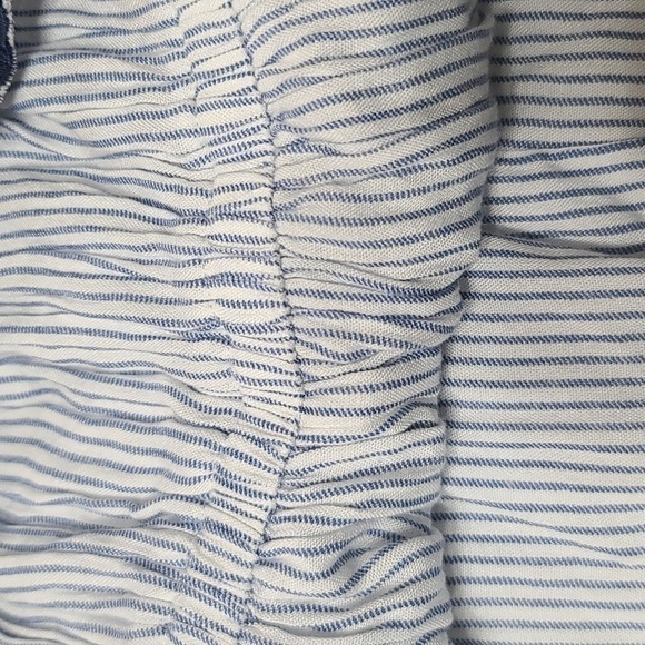 Jessica Simpson Strapless Jumper Blue/Navy Striped Pockets Wide Leg Sz XS EUC - Picture 8 of 8